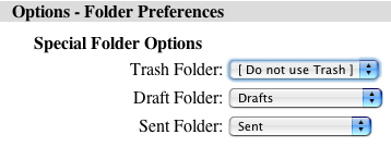 no trash folder