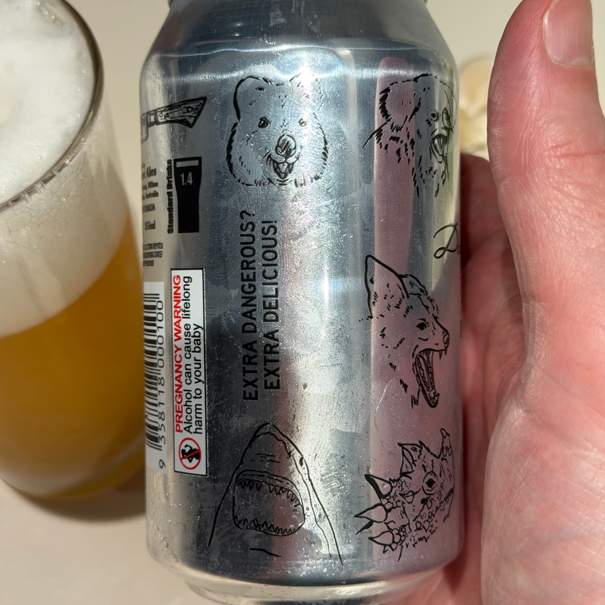 Dangerous Ales Extra Dangerous XPA artwork and detail