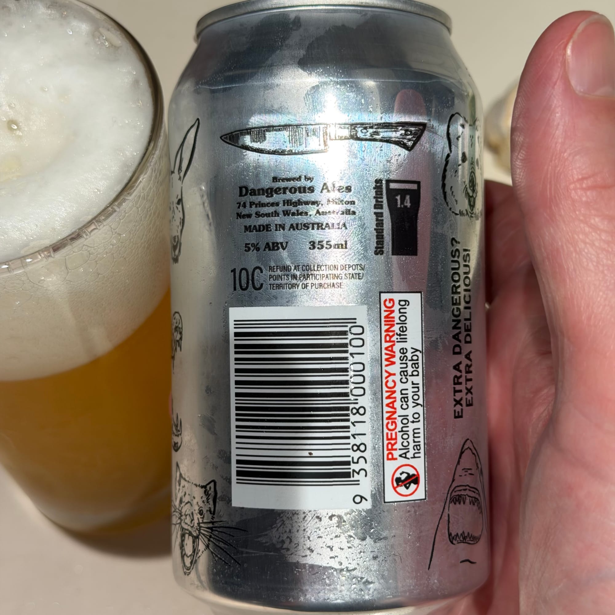 Dangerous Ales Extra Dangerous XPA artwork and detail