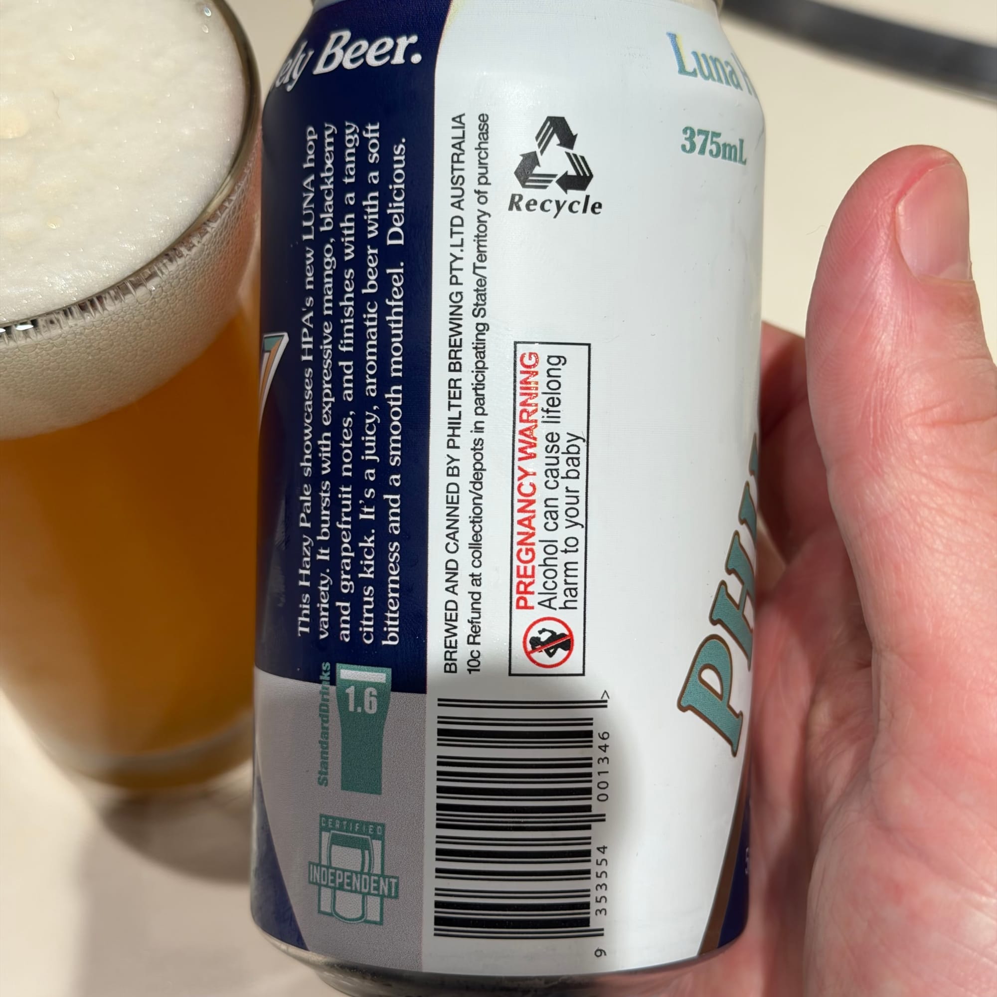 Philter Brewing Luna Hazy Pale Ale