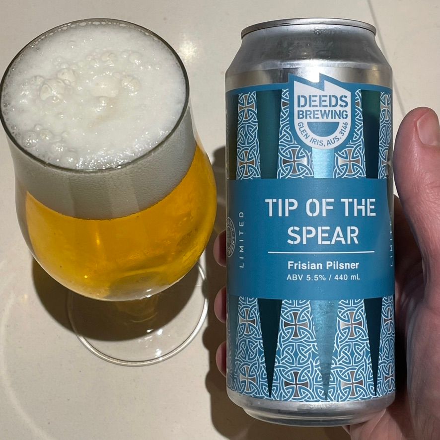 Deeds Brewing Tip of the Spear Frisian Pilsner