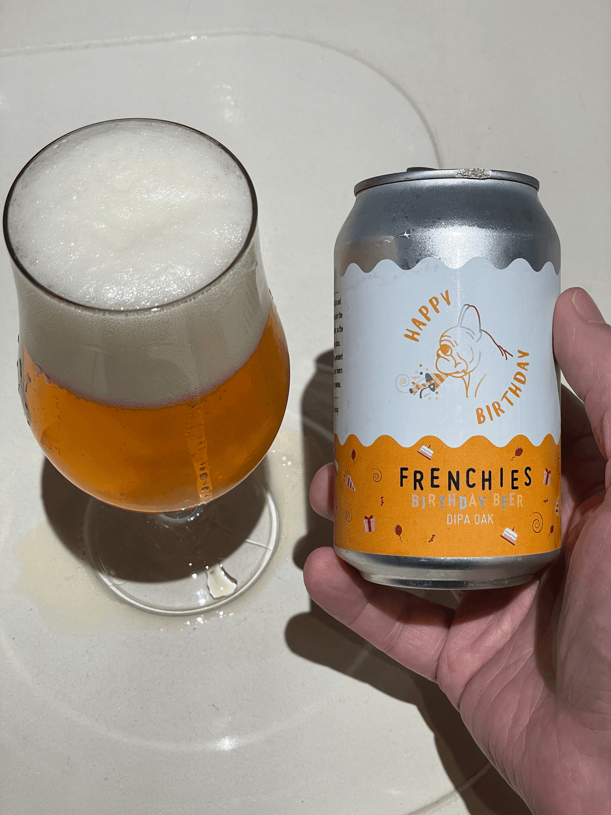 Frenchies Birthday Beer DIPA Oak