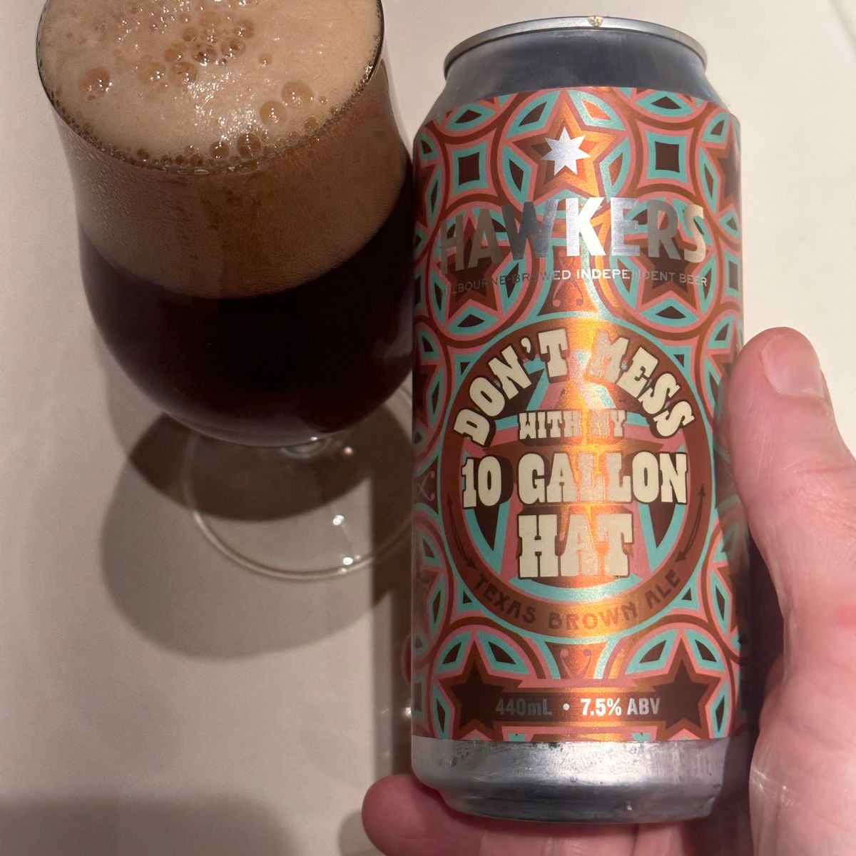 Hawkers Don't Mess with my 10 Gallon Hat Texas Brown Ale