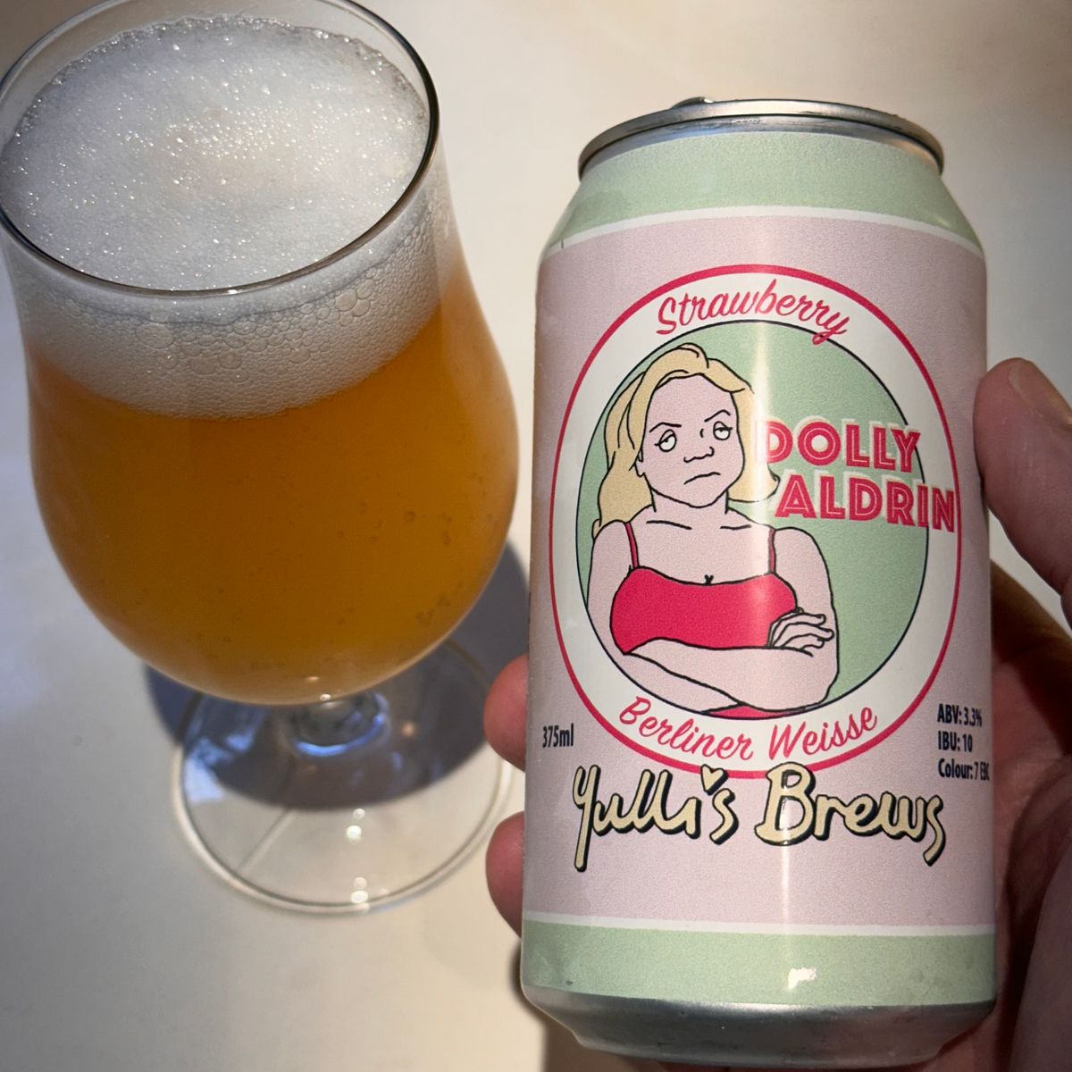 Yulli's Brews Dolly Aldrin Strawberry Berliner Weisse