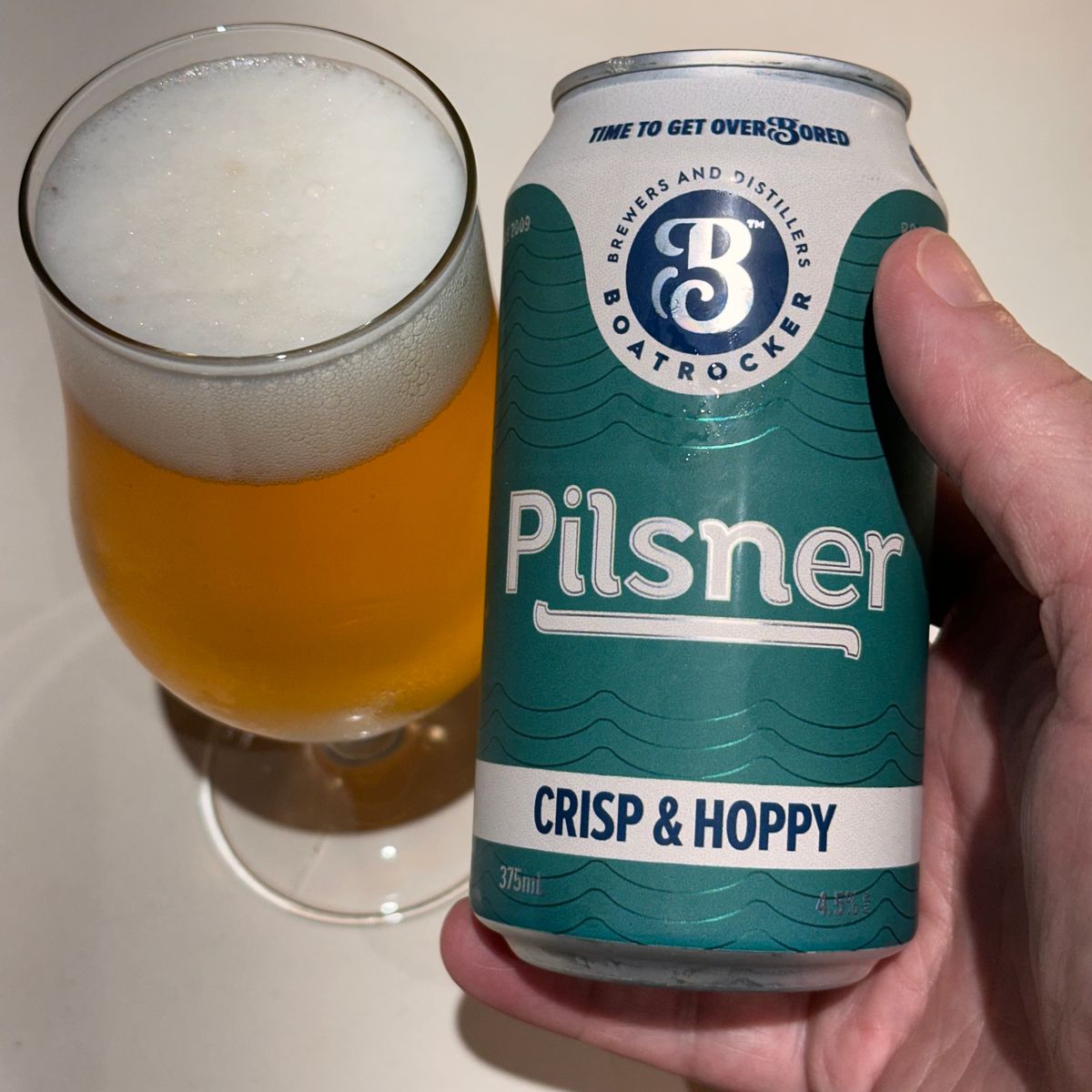 Brews and Distillers Boatrocker Pilsner Crisp and Hoppy