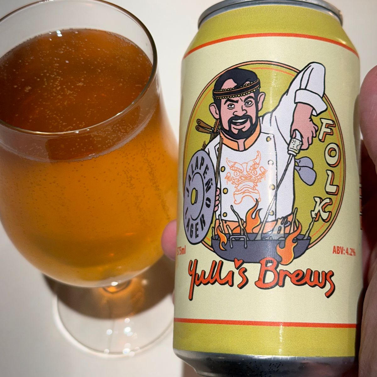 Yulli's Brews Folk Jalepeño Lager
