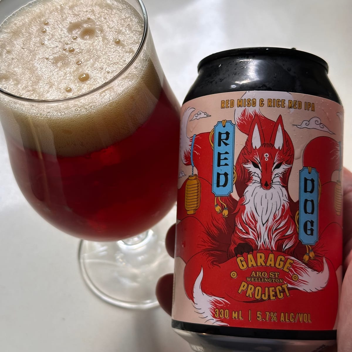 Garage Project's Red Dog Red Miso & Rice Red IPA