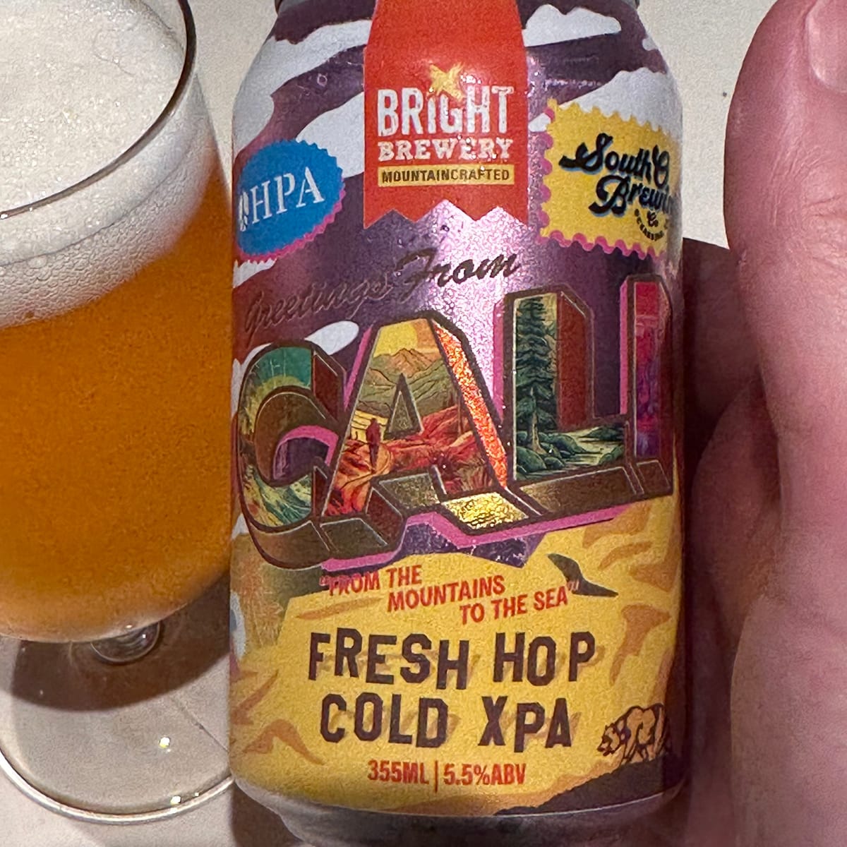 Bright Greetings from Cali Fresh Hop Cold XPA