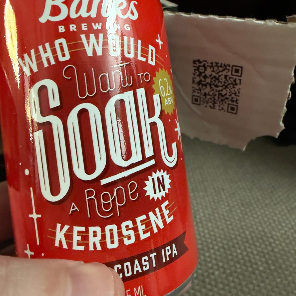 beervent day 05 Banks Who Would Want to Soak a Rope in Kerosene West Coast IPA