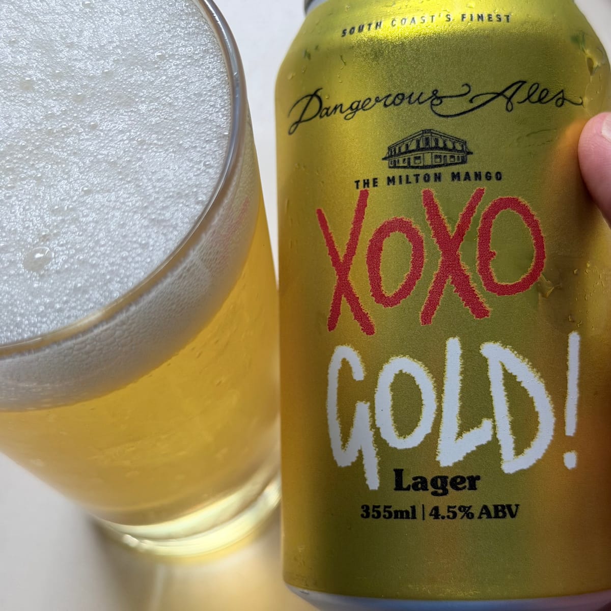 Dangerous Ales The Milton Mango XOXO Gold! Lager
