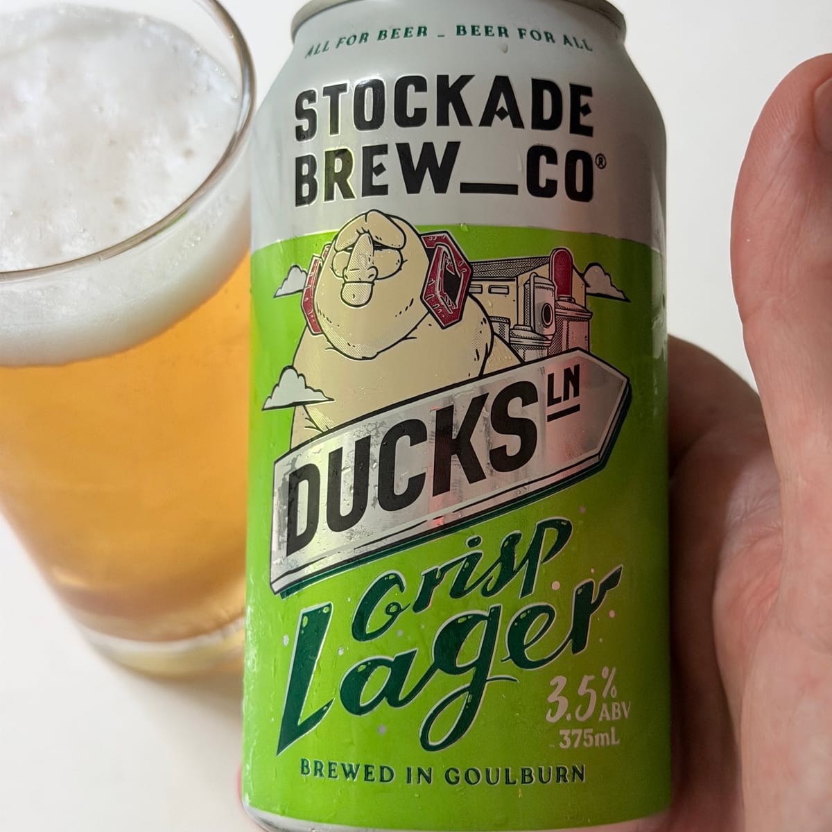 Stockade Brew Ducks Ln Crisp Lager