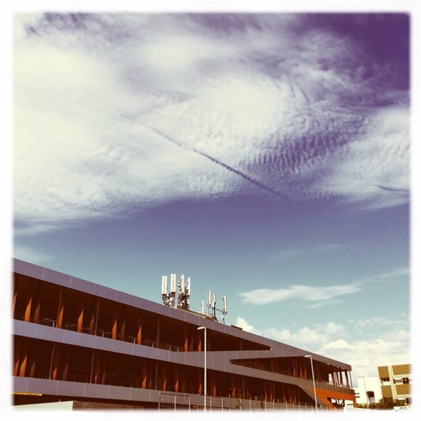 line drawn in the clouds...