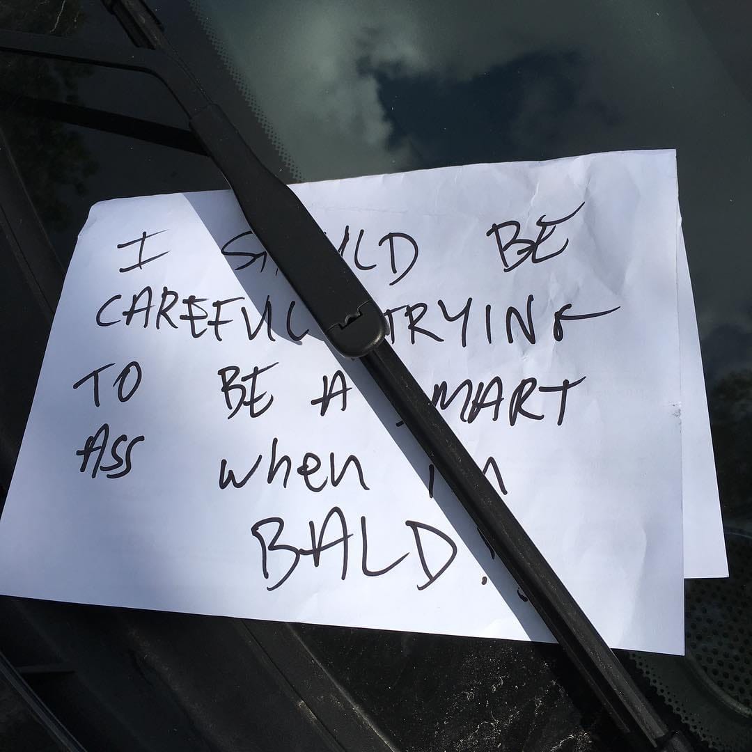found on car during walk...