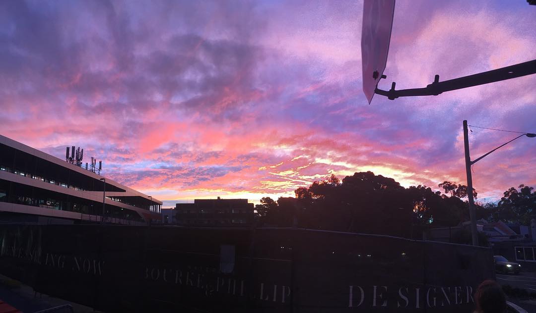 bushfire sunsets...