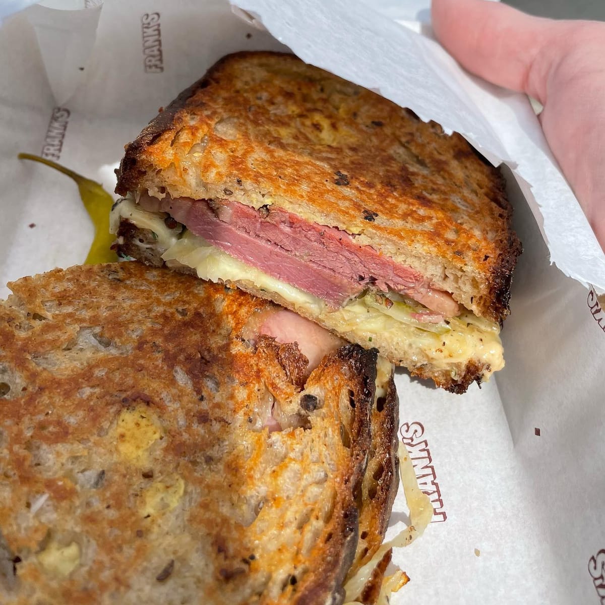 thanks @franksdeli_bronteroad loved the reuben...