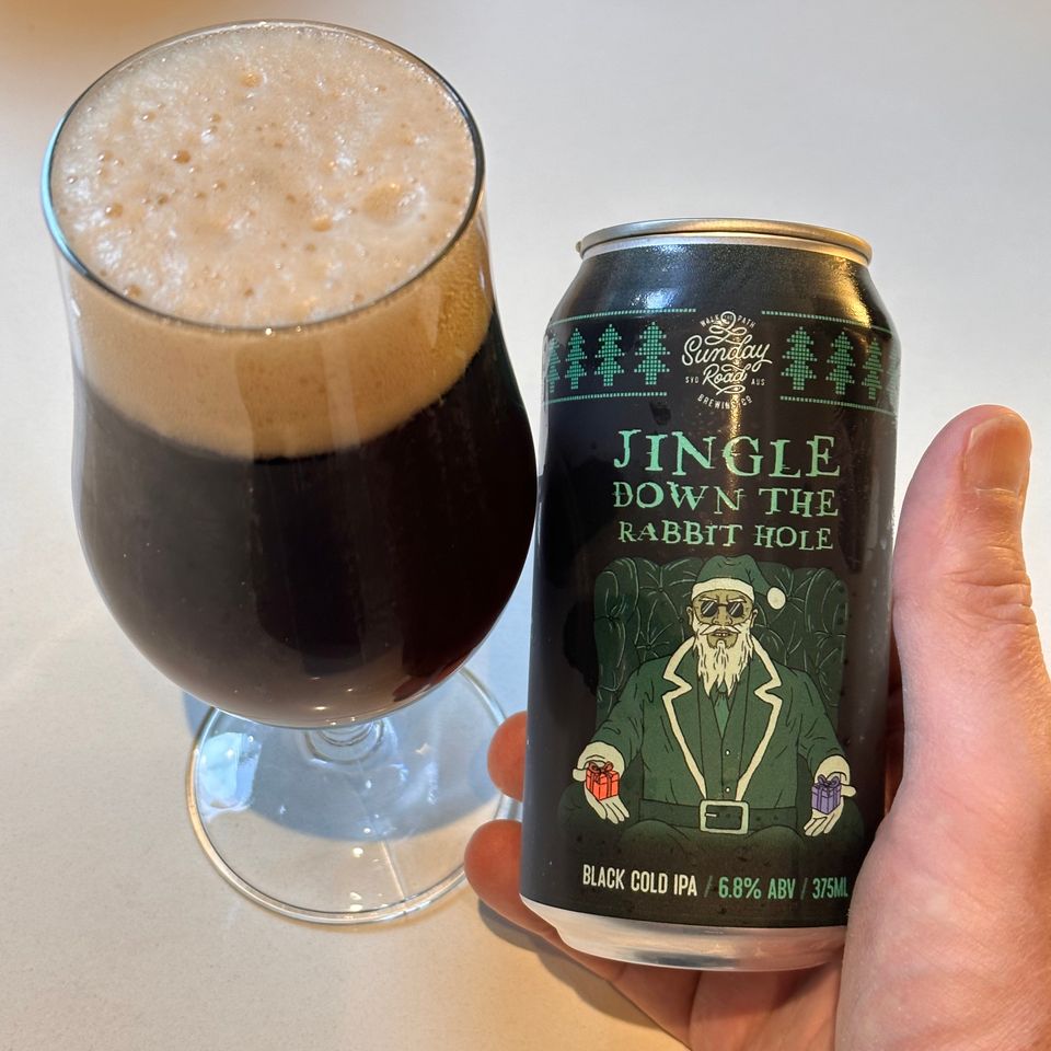 Day 18 - Sunday Road's Jingle Down the Rabbit Hole Black Cold  IPA