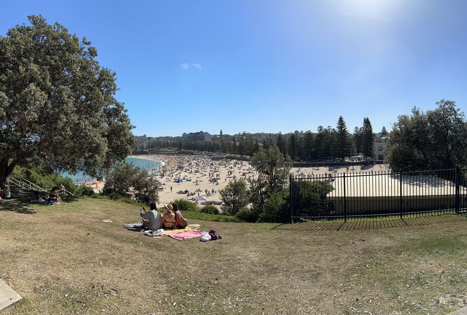 a few people down at the beach today