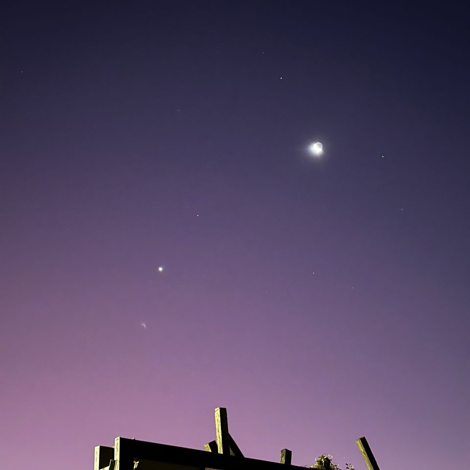 Venus, Mars, Moon