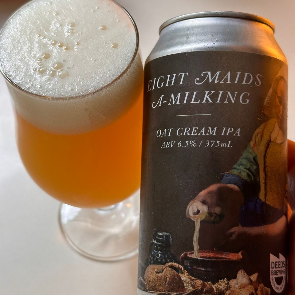 Deeds Brewing Eight Maid A Milking Oat Cream IPA