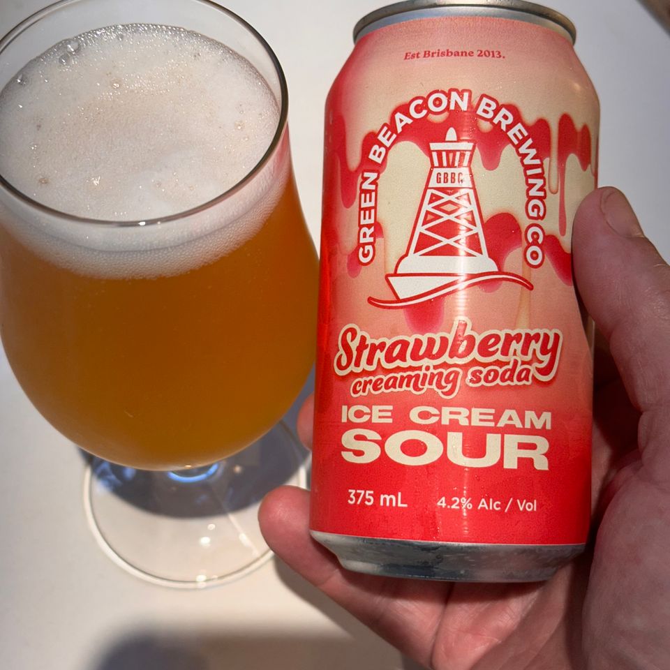 Green Beacon Strawberry Creaming Soda Ice Cream Sour