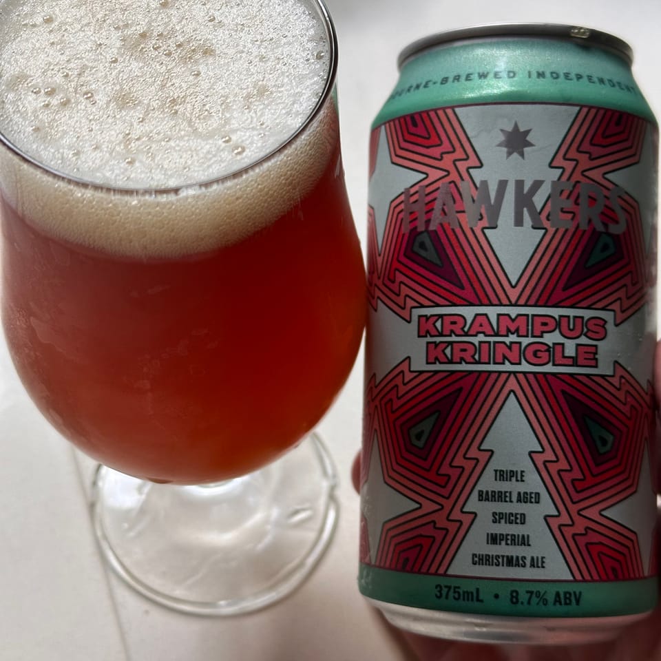 Hawkers Krampus Kringle Triple Barrel Agent Spiced Imperial Christmas Ale