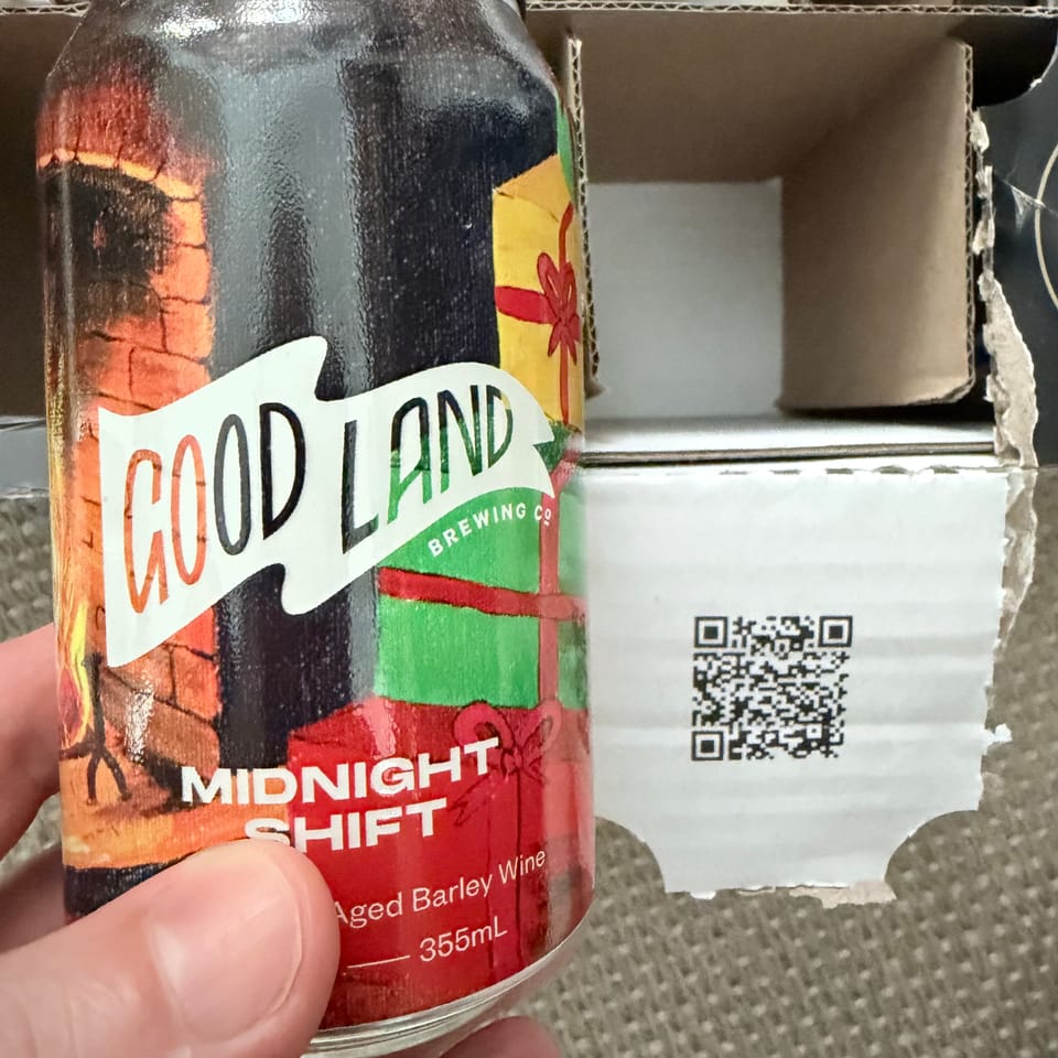 beervent day 24 Good Land Midnight Shift Whisky Barrel Aged Barley Wine Beer