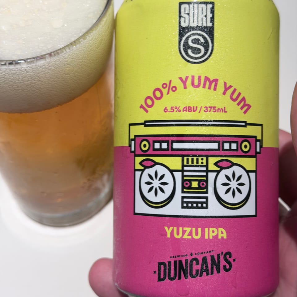 Sure Dunacan's 100% Yum Yum Yuzu IPA
