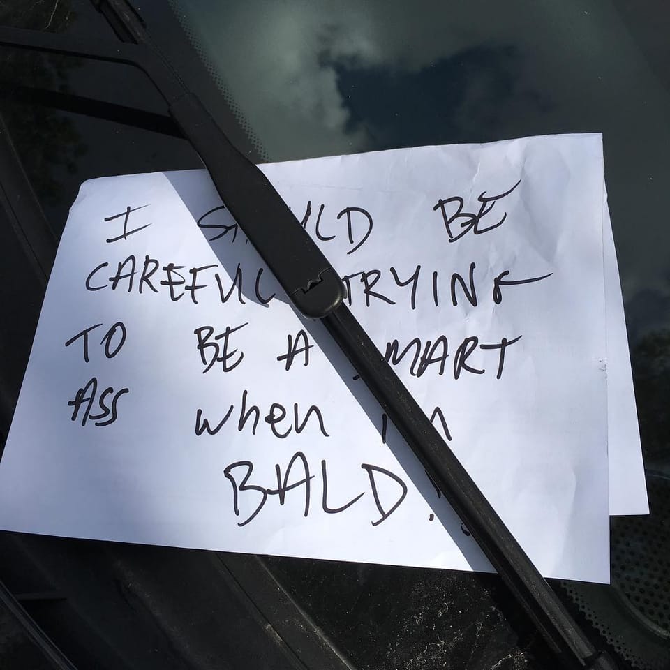 found on car during walk...